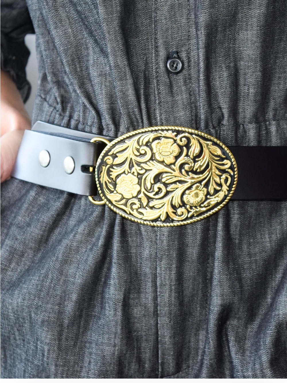 Never A Wallflower Black Western Belt - NWT!